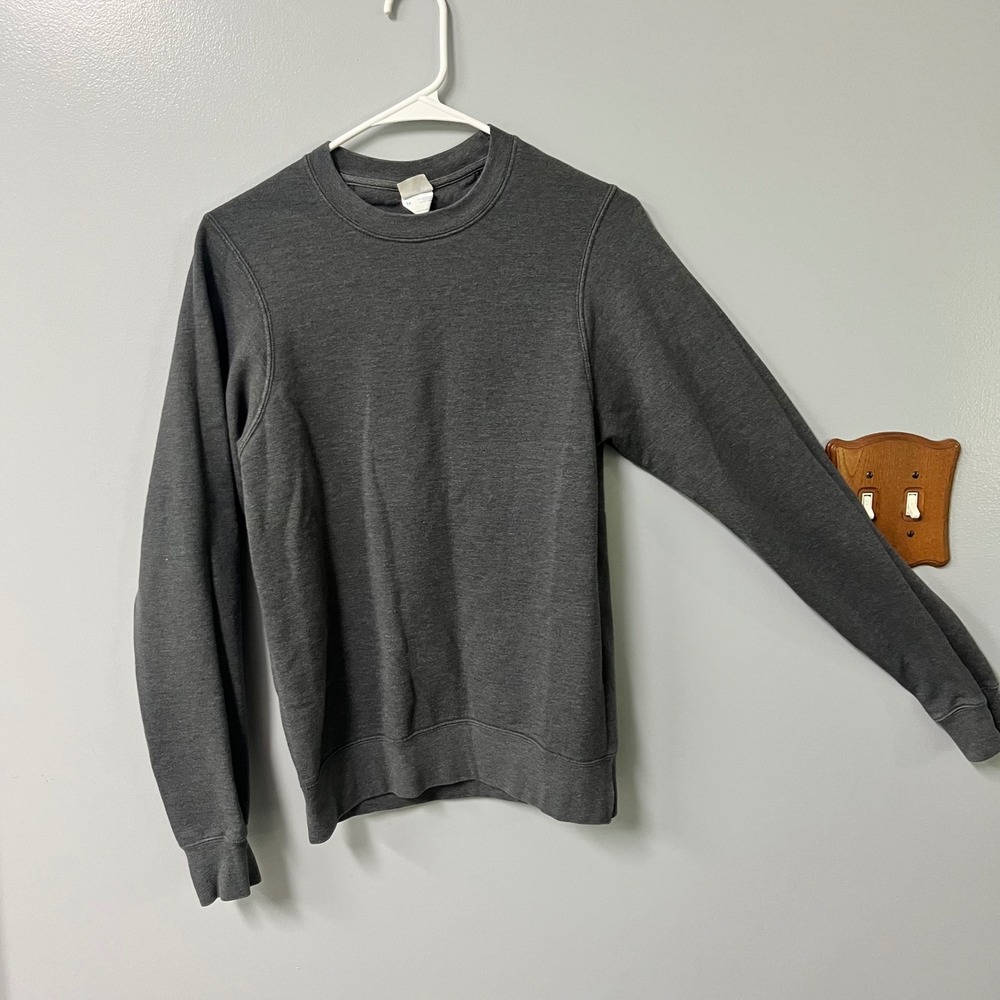Port & Company Ring Spun Crewneck Sweatshirt Charcoal Gray XS PC150